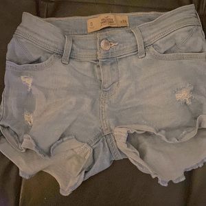 Hollister low rise shorts (light wash distressed). Size 24.